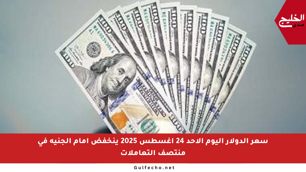 سعر الدولار اليوم الأحد 24 أغسطس 2025 ينخفض أمام الجنيه في منتصف التعاملات